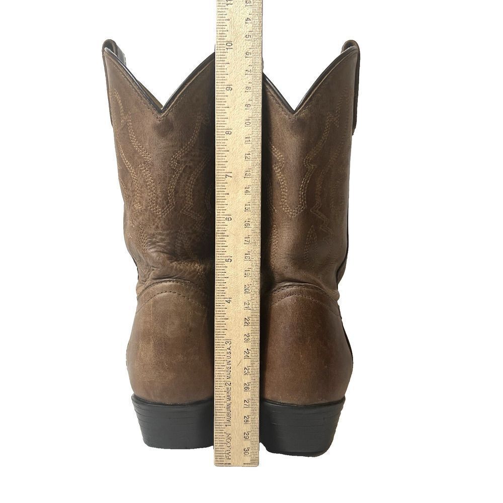 Cody James Brown Leather Cowboy Western Boots Junior Youth Big Kids' 3 D Pull On - Picture 8 of 11